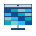 illustration of desktop images of grids