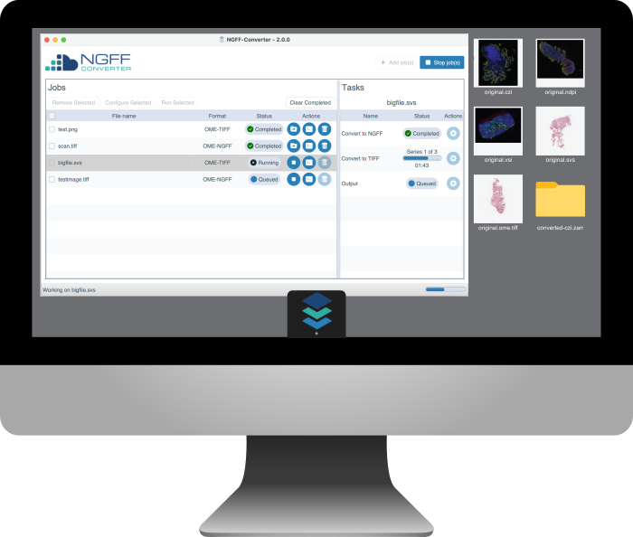 NGFF-Converter user interface